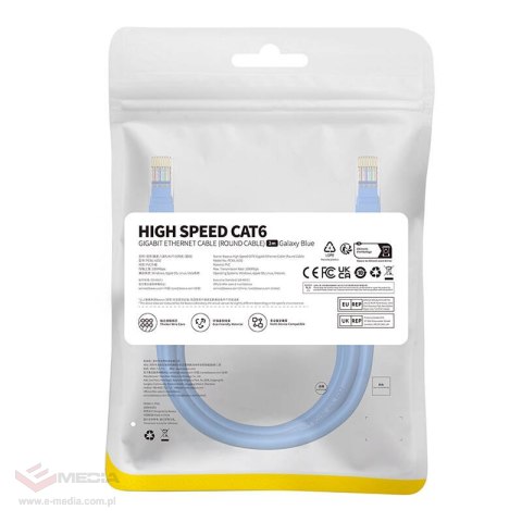 Kabel sieciowy Baseus Ethernet RJ45, Cat.6, 2m (niebieski)