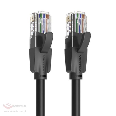 Kabel sieciowy UTP CAT6 Vention IBEBF RJ45 Ethernet 1000Mbps 1m czarny