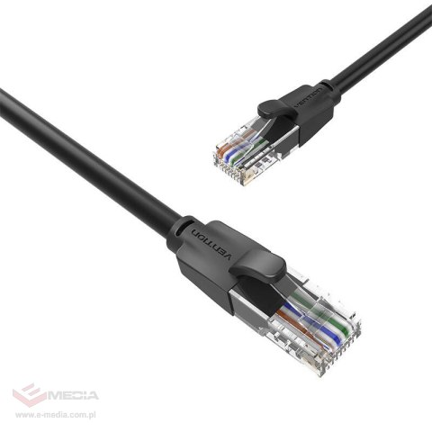 Kabel sieciowy UTP CAT6 Vention IBEBF RJ45 Ethernet 1000Mbps 1m czarny