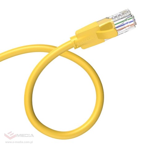 Kabel sieciowy UTP CAT6 Vention IBEYF RJ45 Ethernet 1000Mbps 1m żółty