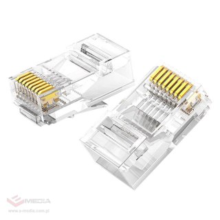 Wtyczka RJ45 Cat 6 UGREEN 50961, 10-pak (przezroczysta)