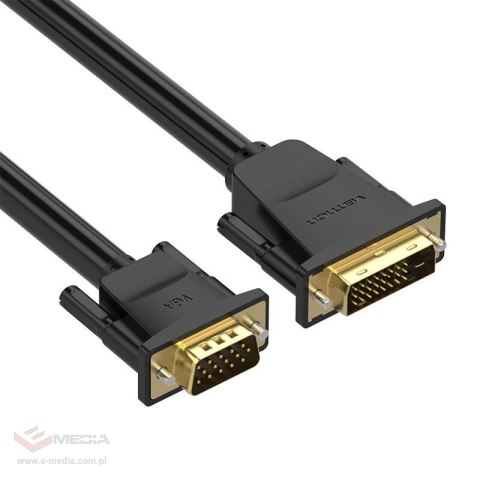 Kabel DVI (24+1) do VGA Vention EABBG 1,5m, 1080P 60Hz (czarny)