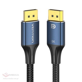 Kabel DisplayPort 1.4 Vention HCELI 3m, 8K 60Hz/ 4K 120Hz, niebieski