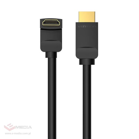 Kabel HDMI 2.0 Vention AAQBH 2m, kątowy 270°, 4K 60Hz (czarny)