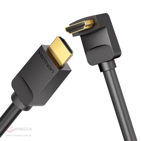 Kabel HDMI 2.0 Vention AARBG 1,5 m, kątowy 90°, 4K 60Hz (czarny)