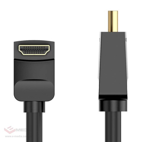 Kabel HDMI 2.0 Vention AARBH 2m, kątowy 90°, 4K 60Hz (czarny)