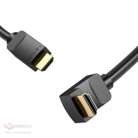 Kabel HDMI 2.0 Vention AARBH 2m, kątowy 90°, 4K 60Hz (czarny)