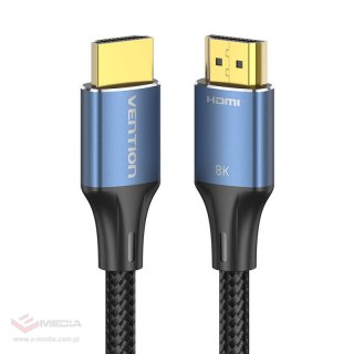 Kabel HDMI 2.1 Vention ALGLF, 1m, 8K 60Hz/ 4K 120Hz (Niebieski)