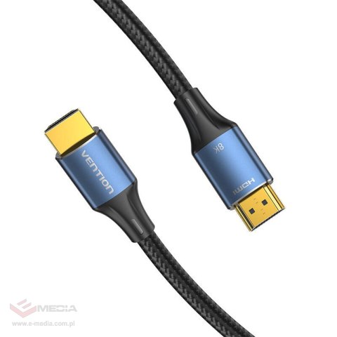 Kabel HDMI 2.1 Vention ALGLF, 1m, 8K 60Hz/ 4K 120Hz (Niebieski)