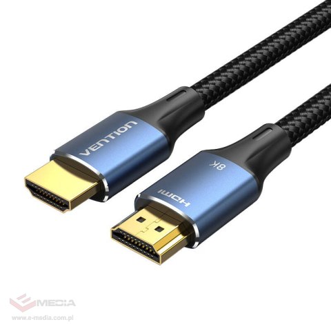 Kabel HDMI 2.1 Vention ALGLF, 1m, 8K 60Hz/ 4K 120Hz (Niebieski)