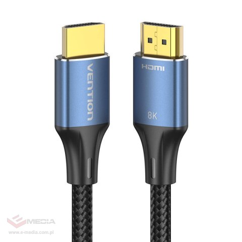 Kabel HDMI 2.1 Vention ALGLI, 3m, 8K 60Hz/ 4K 120Hz (Niebieski)