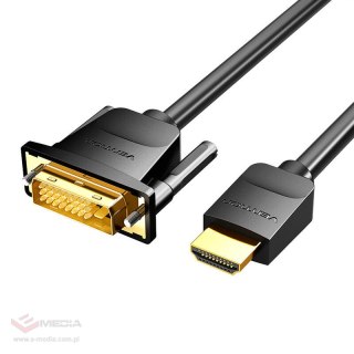 Kabel HDMI do DVI (24+1) Vention ABFBJ 5m, 4K 60Hz/ 1080P 60Hz (Czarny)