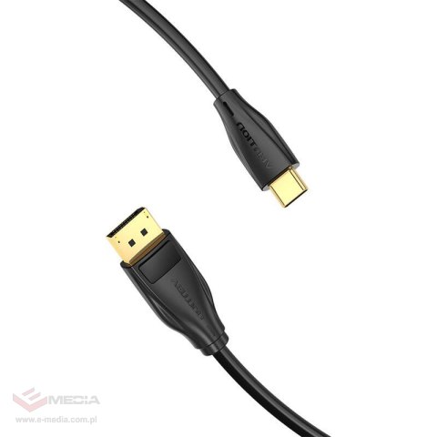 Kabel USB-C do DisplayPort 1.4 Vention CGYBG, 1,5m, 8K 60Hz/4K 120Hz (Czarny)