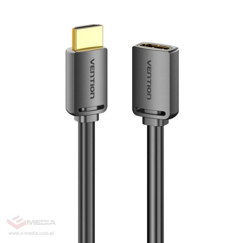 Kabel przedłużający HDMI 2.0 męski do HDMI 2.0 żeński Vention AHCBD 0,5m, 4K 60Hz, (czarny)