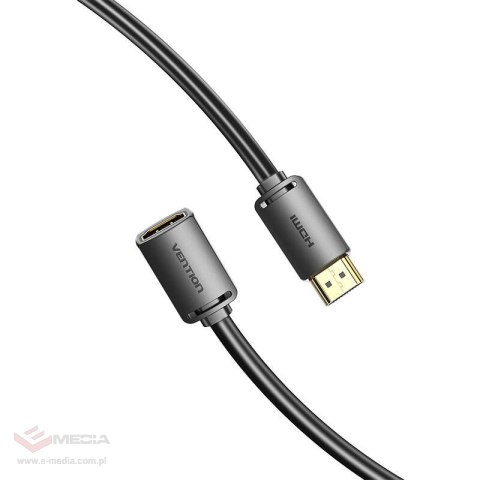 Kabel przedłużający HDMI 2.0 męski do HDMI 2.0 żeński Vention AHCBD 0,5m, 4K 60Hz, (czarny)