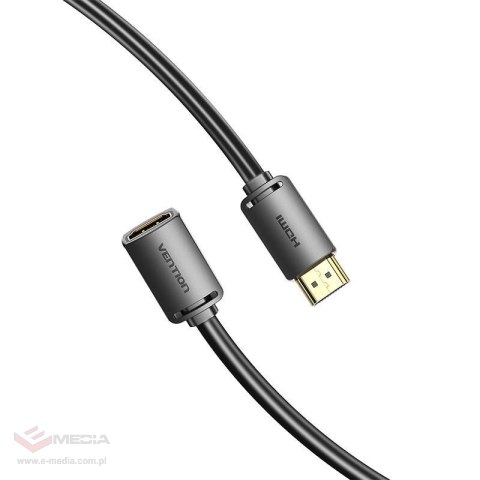 Kabel przedłużający HDMI 2.0 męski do HDMI 2.0 żeński Vention AHCBI 3m, 4K 60Hz, (czarny)