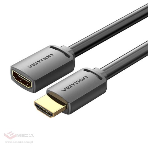 Kabel przedłużający HDMI 2.0 męski do HDMI 2.0 żeński Vention AHCBI 3m, 4K 60Hz, (czarny)