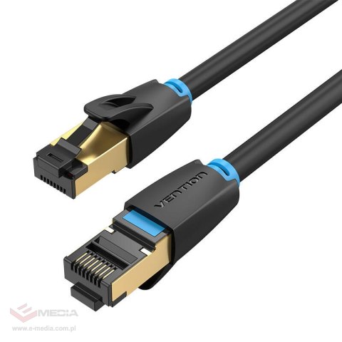 Kabel sieciowy CAT8 SFTP Vention IKABD RJ45 Ethernet 40Gbps 0,5m czarny