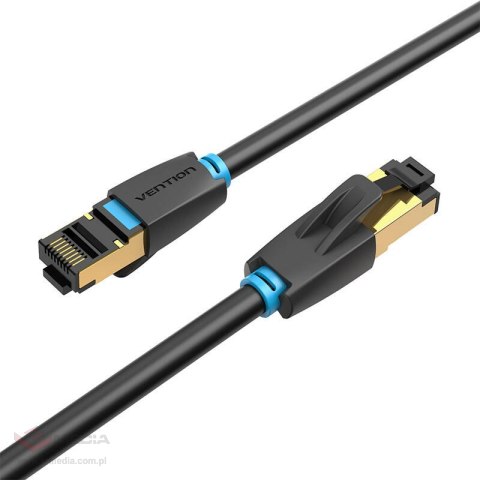 Kabel sieciowy CAT8 SFTP Vention IKABL RJ45 Ethernet 40Gbps 10m Czarny