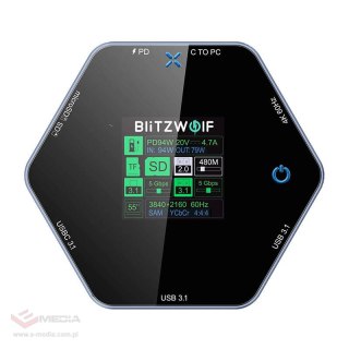 Stacja dokująca 8w1 Blitzwolf BW-TH16 USB 100W LCD Smart Display