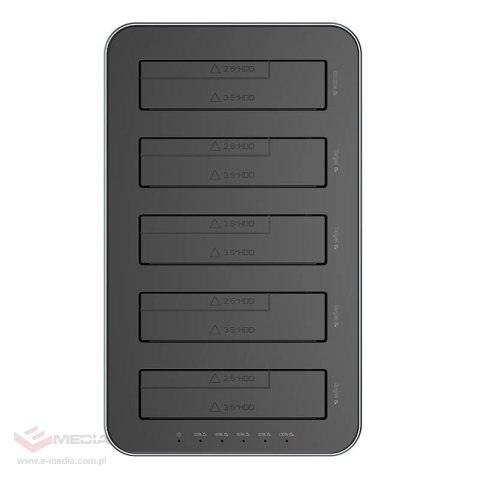 Stacja dokująca Orico do dysków HDD / SSD 2,5 / 3,5", 5Gbps, USB-C do USB-C/A z funkcją klonowania (czarna)