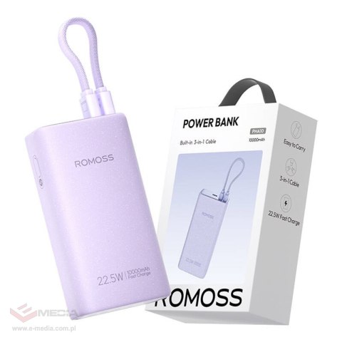 Powerbank Romoss PHA10 10000mAh 22,5W (fioletowy)