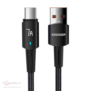 Essager Sunset Kabel USB do USB-C 7A 2m (czarny)