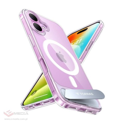 Etui Torras Pstand Series dla iPhone 16 (Przeźroczyste)