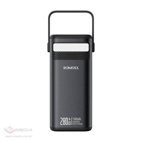 Powerbank Romoss PMT75-DC 75000mAh 280W, 240Wh (czarny)