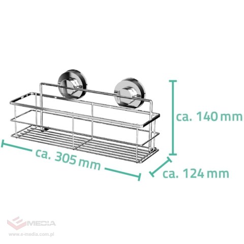 RIDDER Półka prysznicowa, 30,5x12,4x14 cm, chrom, 12010200