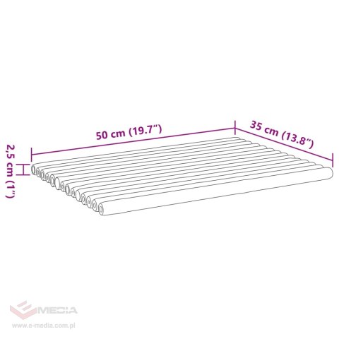 VidaXL Maty łazienkowe, 2 szt., 50x35 cm, bambusowe