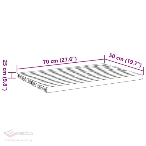 VidaXL Maty łazienkowe, 2 szt., 70x50 cm, bambusowe