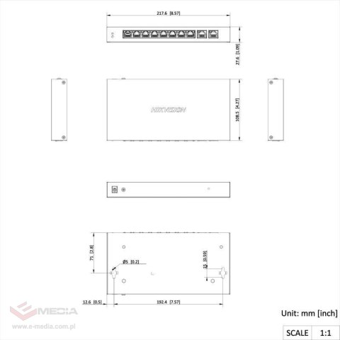 SWITCH HIKVISION DS-3E1506P-EI(O-STD)