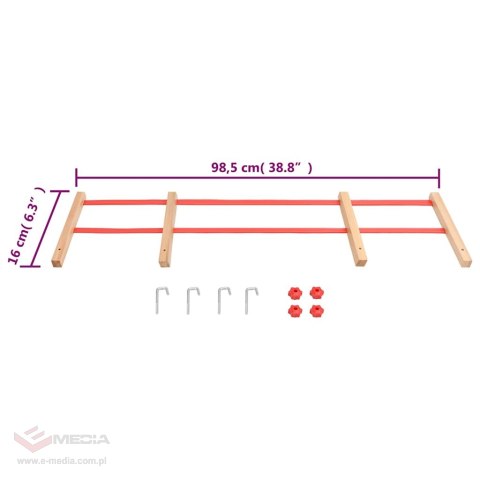 VidaXL Oparcie do sanek, czerwone, sklejka