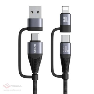 Kabel Joyroom SA37-2T2 4w1 2C 1L 1A, 60W, 1.2m czarny