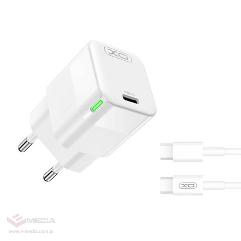 Ładowarka sieciowa XO CE06, 30W, USB-C z kablem USB-C