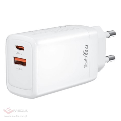 Ładowarka sieciowa XO CE17, 65W, 1x USB-C, 1x USB-A