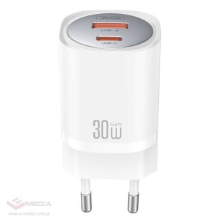 Ładowarka sieciowa XO CE21, 30W, GaN, 1x USB-C, 1x USB-A