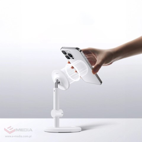 Magnetyczny uchwyt stojący Baseus MagPro do telefonu - biały