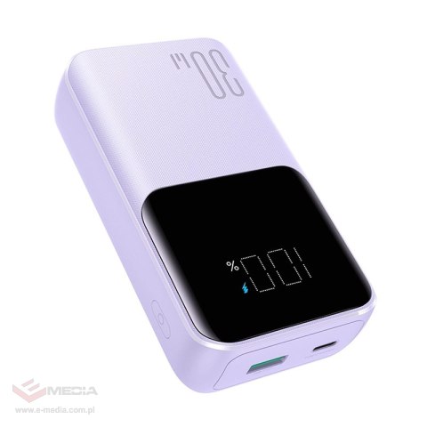 Mini powerbank Joyroom JR-PBC06 z wbudowanymi kablami USB-C / Lightning 30W 10000mAh - fioletowy