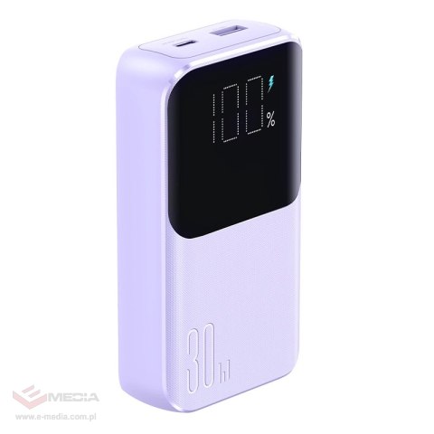 Mini powerbank Joyroom JR-PBC07 20000mAh 30W z kablami USB-C i Lightning - fioletowy