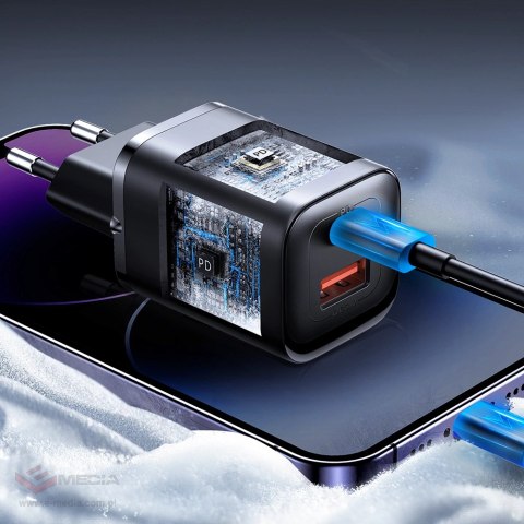 Szybka ładowarka sieciowa Joyroom JR-TCF08EU Speed Series 30W USB-A / USB-C PD/QC/AFC/FCP - czarna