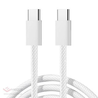 Kabel USB-C do USB-C Joyroom S-A45, 60W, oplot, 1m (biały)