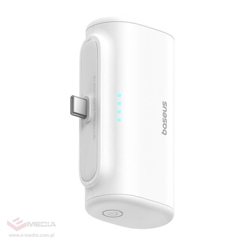 Powerbank Baseus Compact 5000mAh, 20W, USB-C (biały)