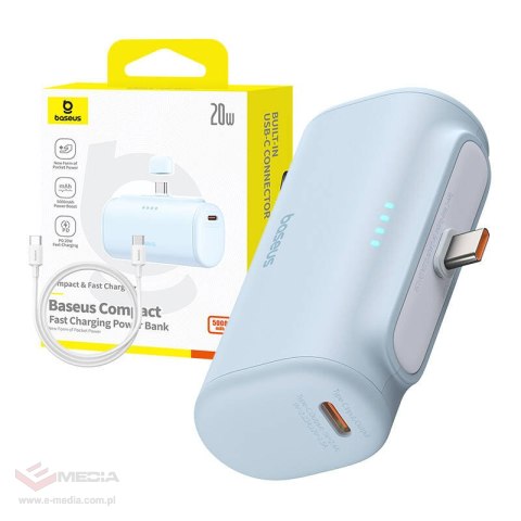 Powerbank Baseus Compact USB-C 5000mAh, 20W (niebieski)