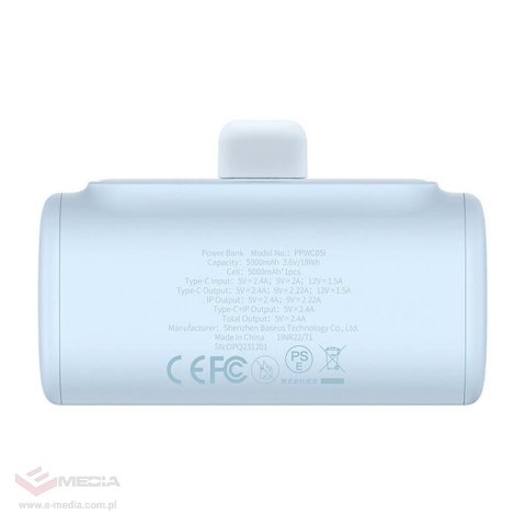 Powerbank OS-Baseus Compact IP 5000mAh 20W (niebieski)