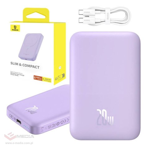 Powerbank mini Baseus 6000 mAh 20W (fioletowy)