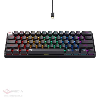 Przewodowa klawiatura mechaniczna / gamingowa RGB Havit KB903L (czarna)