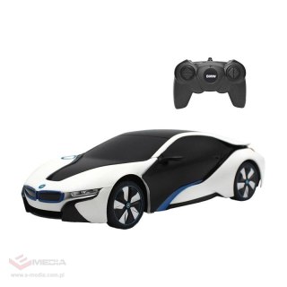 Samochód zdalnie sterowany RASTAR R/C 1:24 BMW i8- wrażliwy na promieniowanie UV (biało-żółty)