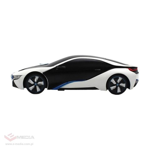 Samochód zdalnie sterowany RASTAR R/C 1:24 BMW i8- wrażliwy na promieniowanie UV (biało-żółty)